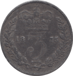 1875 THREEPENCE ( FINE ) - THREEPENCE - Cambridgeshire Coins