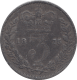 1875 THREEPENCE ( FINE ) - THREEPENCE - Cambridgeshire Coins