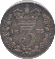 1875 THREEPENCE ( GF ) - THREEPENCE - Cambridgeshire Coins