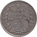 1875 THREEPENCE ( VF ) - THREEPENCE - Cambridgeshire Coins