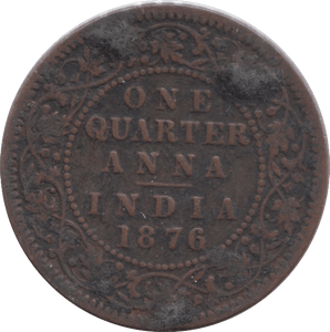 1876 1/4 ANNA BRITISH INDIA - WORLD COINS - Cambridgeshire Coins