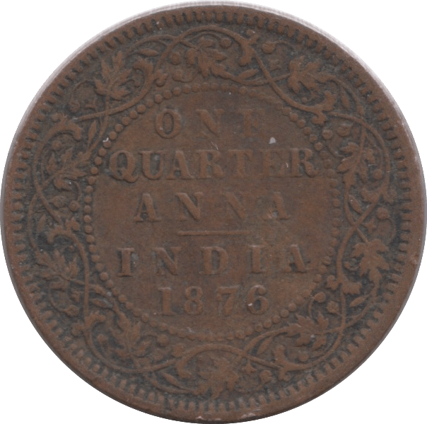 1876 1/4 ANNA INDIA - WORLD COINS - Cambridgeshire Coins