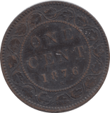 1876 CANADA CENT - WORLD COINS - Cambridgeshire Coins