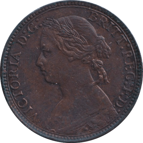 1876 FARTHING ( EF ) - FARTHING - Cambridgeshire Coins