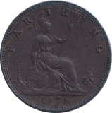 1876 FARTHING ( EF ) - FARTHING - Cambridgeshire Coins