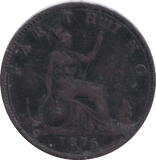 1876 FARTHING ( GF ) - FARTHING - Cambridgeshire Coins