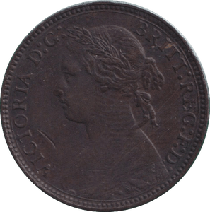 1876 FARTHING ( GVF ) - FARTHING - Cambridgeshire Coins