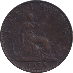 1876 FARTHING ( GVF ) - FARTHING - Cambridgeshire Coins