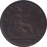 1876 FARTHING ( GVF ) - FARTHING - Cambridgeshire Coins