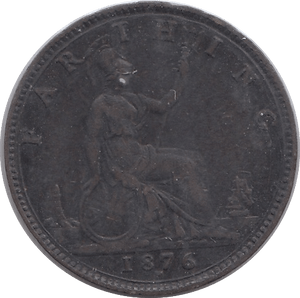 1876 FARTHING ( VF ) - Farthing - Cambridgeshire Coins