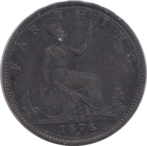 1876 FARTHING ( VF ) - Farthing - Cambridgeshire Coins