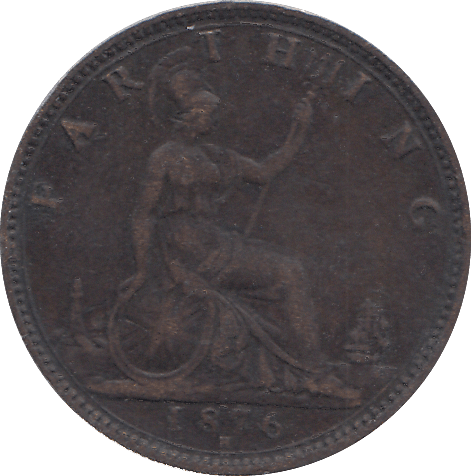 1876 FARTHING ( VF ) H - FARTHING - Cambridgeshire Coins