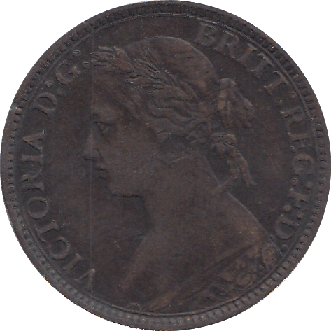 1876 FARTHING ( VF ) H - FARTHING - Cambridgeshire Coins