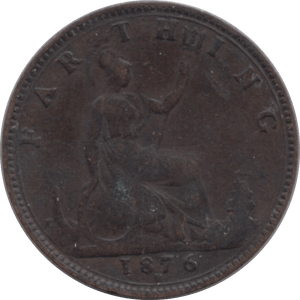 1876 FARTHING ( VF ) H - Farthing - Cambridgeshire Coins