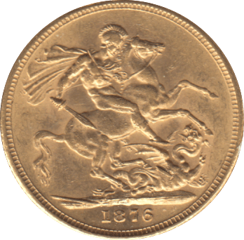 1876 GOLD SOVEREIGN ( AUNC ) - SOVEREIGN - Cambridgeshire Coins