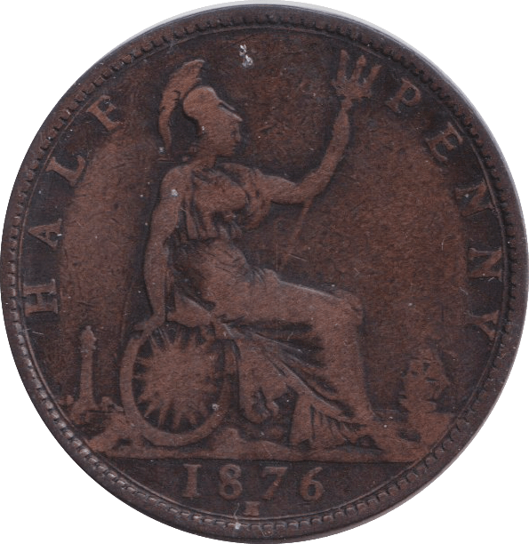 1876 HALFPENNY ( FINE ) - HALFPENNY - Cambridgeshire Coins