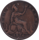 1876 HALFPENNY ( FINE ) - HALFPENNY - Cambridgeshire Coins