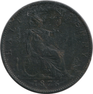 1876 HALFPENNY ( FINE ) H - HALFPENNY - Cambridgeshire Coins