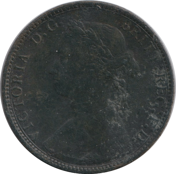 1876 HALFPENNY ( FINE ) H - HALFPENNY - Cambridgeshire Coins
