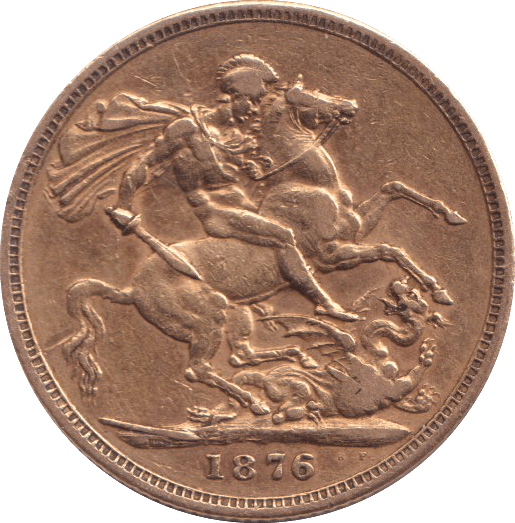 1876 M 2 GOLD SOVEREIGN ( VF ) - SOVEREIGN - Cambridgeshire Coins