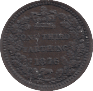 1876 ONE THIRD FARTHING ( AUNC ) - ONE THIRD FARTHING - Cambridgeshire Coins