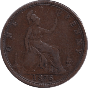 1876 PENNY ( FINE ) - PENNY - Cambridgeshire Coins