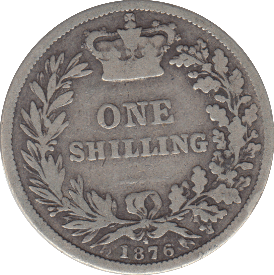 1876 SHILLING DIE 4 ( FINE ) - SHILLING - Cambridgeshire Coins