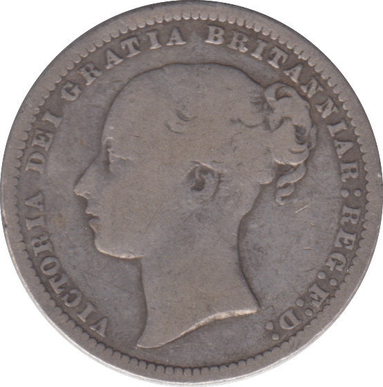 1876 SHILLING ( FINE ) - SHILLING - Cambridgeshire Coins
