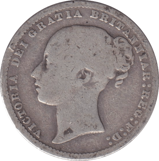 1876 SHILLING ( NF ) DIE 71 - SHILLING - Cambridgeshire Coins