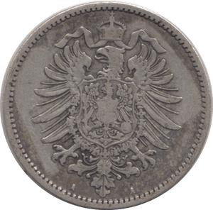 1876 SILVER 1 MARK GERMANY - SILVER WORLD COINS - Cambridgeshire Coins
