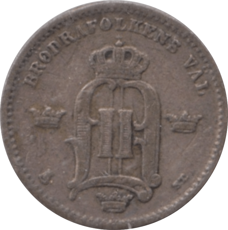 1876 SILVER 10 ORE SWEDEN - WORLD COINS - Cambridgeshire Coins