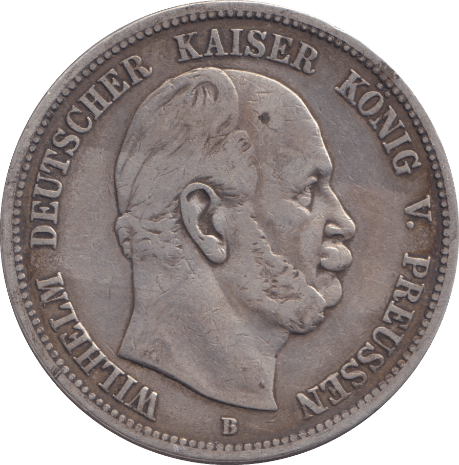1876 SILVER FIVE MARK BERLIN - SILVER WORLD COINS - Cambridgeshire Coins