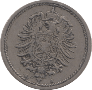 1876 SILVER GERMANY 5 PFENNIG - SILVER WORLD COINS - Cambridgeshire Coins