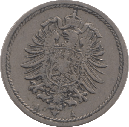 1876 SILVER GERMANY 5 PFENNIG - SILVER WORLD COINS - Cambridgeshire Coins