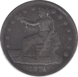 1876 SILVER TRADE DOLLAR USA - SILVER WORLD COINS - Cambridgeshire Coins