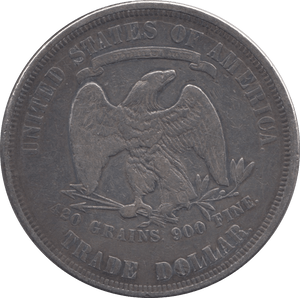 1876 SILVER TRADE DOLLAR USA - SILVER WORLD COINS - Cambridgeshire Coins