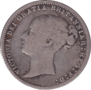 1876 SIXPENCE ( NF ) - SIXPENCE - Cambridgeshire Coins
