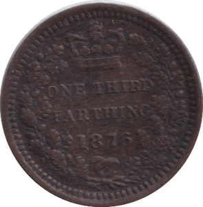 1876 THIRD FARTHING ( EF ) - ONE THIRD FARTHING - Cambridgeshire Coins