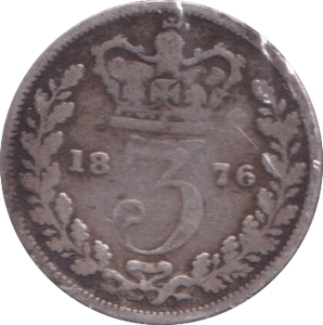 1876 THREEPENCE ( FAIR ) - Three Half Pence - Cambridgeshire Coins