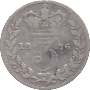 1876 THREEPENCE ( FILLER ) - THREEPENCE - Cambridgeshire Coins