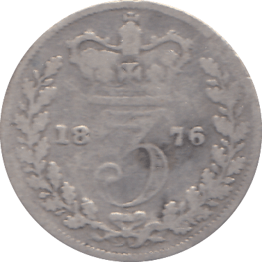 1876 THREEPENCE ( FILLER ) - THREEPENCE - Cambridgeshire Coins