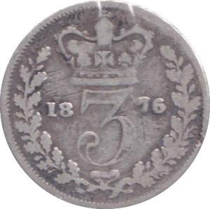 1876 THREEPENCE ( FINE ) - THREEPENCE - Cambridgeshire Coins