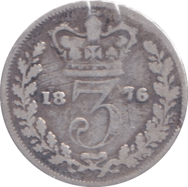 1876 THREEPENCE ( FINE ) - THREEPENCE - Cambridgeshire Coins