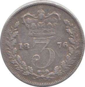 1876 THREEPENCE ( FINE ) - THREEPENCE - Cambridgeshire Coins
