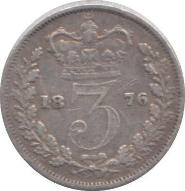 1876 THREEPENCE ( FINE ) - THREEPENCE - Cambridgeshire Coins