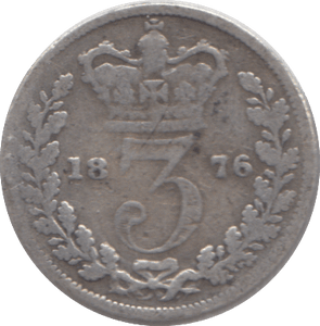 1876 THREEPENCE ( FINE ) - THREEPENCE - Cambridgeshire Coins