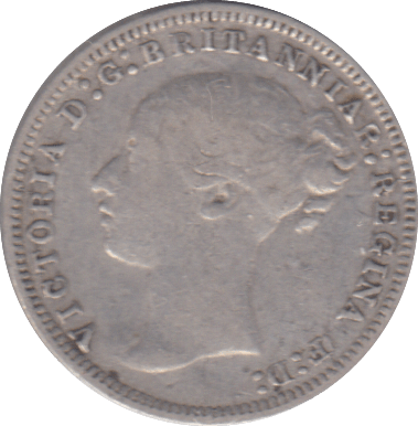 1876 THREEPENCE ( FINE ) - THREEPENCE - Cambridgeshire Coins
