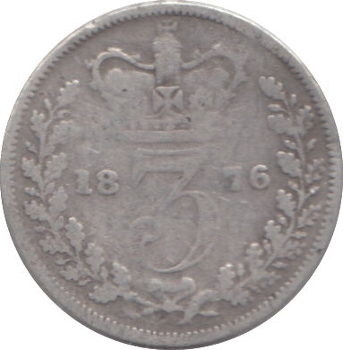 1876 THREEPENCE ( FINE ) - THREEPENCE - Cambridgeshire Coins