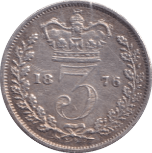 1876 THREEPENCE ( VF ) - Three Half Pence - Cambridgeshire Coins