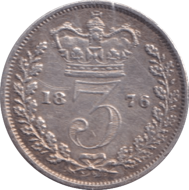 1876 THREEPENCE ( VF ) - Three Half Pence - Cambridgeshire Coins